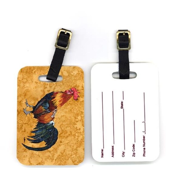 Carolines Treasures Carolines Treasures 8651BT 4 x 2.75 in. Pair of Rooster Luggage Tag 8651BT - main